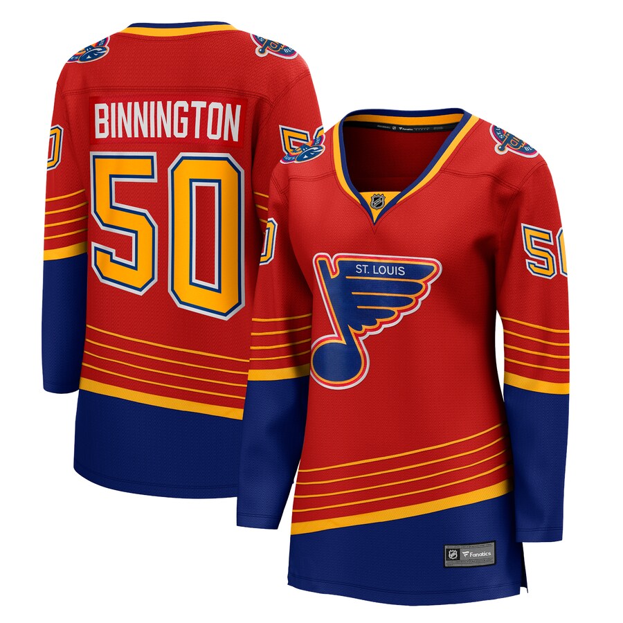 Women's St. Louis Blues Jordan Binnington Fanatics Branded Red 2020/21 Special Edition Breakaway Player Jersey - ujerseystore