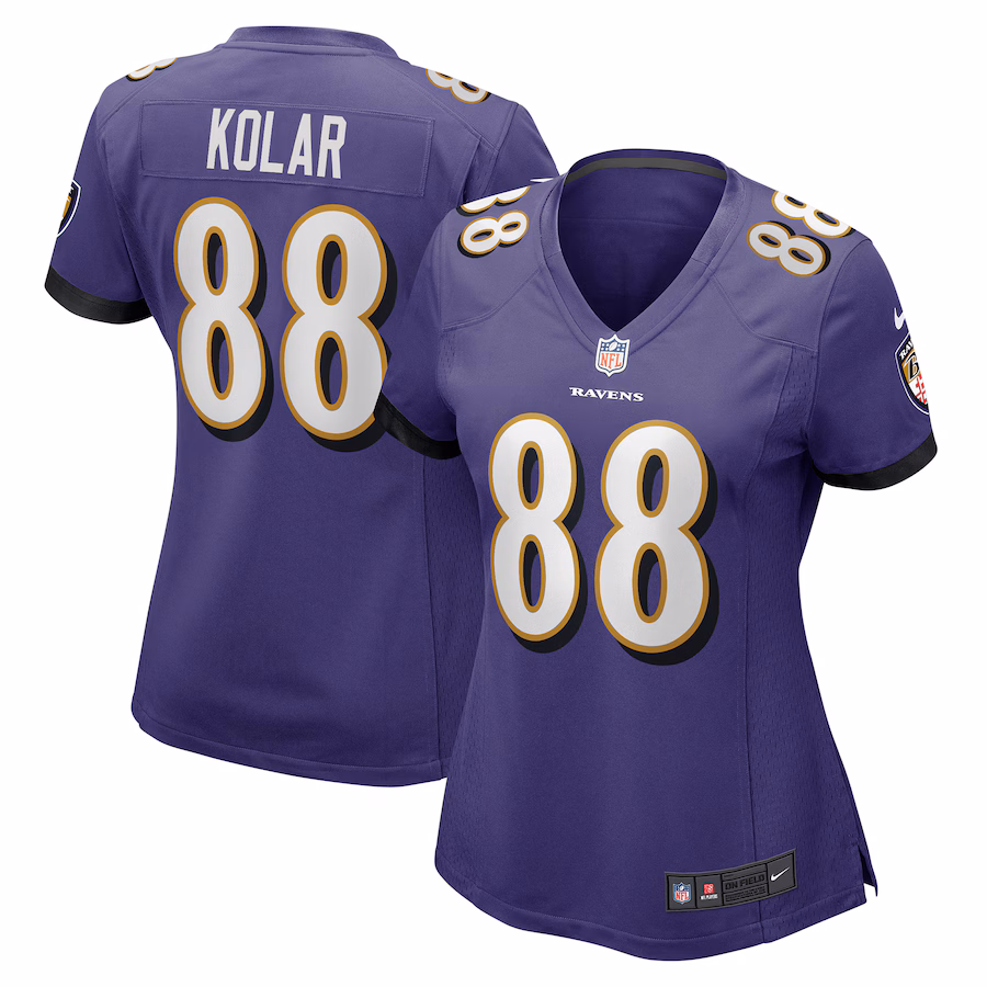 Women's Baltimore Ravens Charlie Kolar Nike Purple Player Game Jersey - ujerseystore