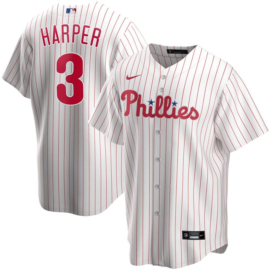 Youth Philadelphia Phillies Bryce Harper Nike White Alternate Replica Player Jersey - ujerseystore