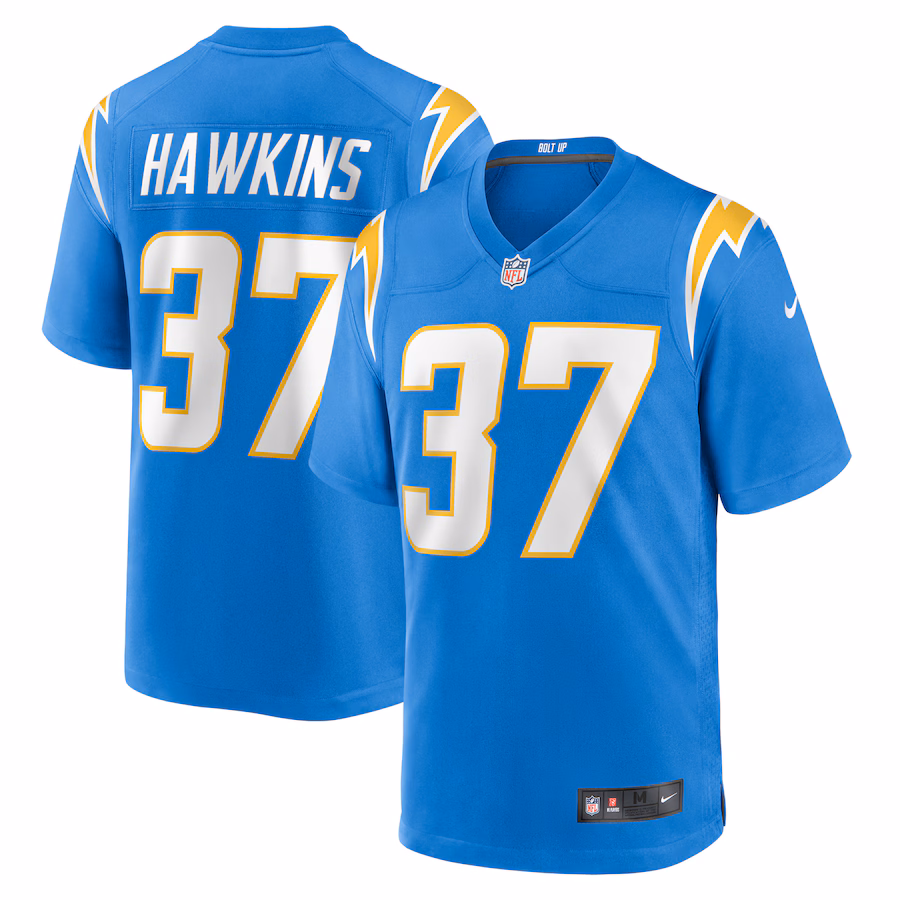 Men's Los Angeles Chargers Jaylinn Hawkins Nike  Powder Blue  Game Jersey - ujerseystore