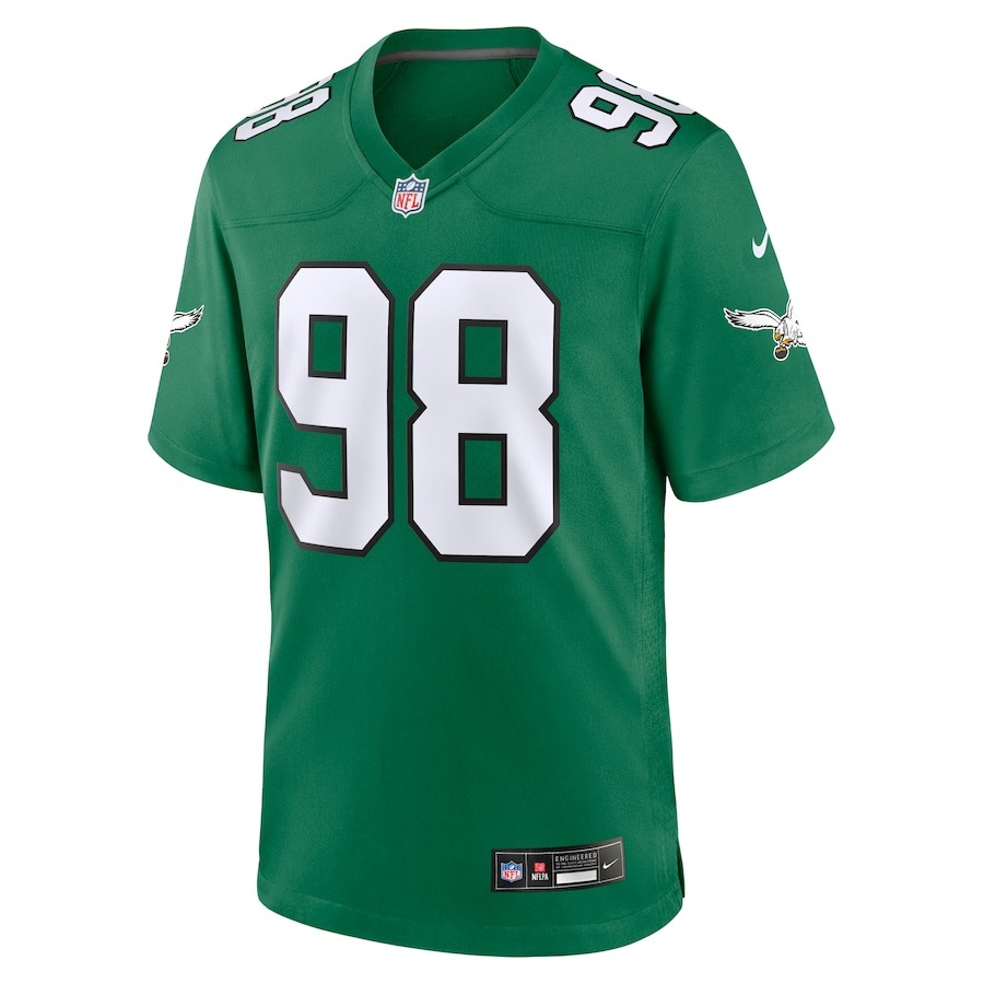 Men's Philadelphia Eagles Jalen Carter Nike Kelly Green Alternate Game Jersey - ujerseystore