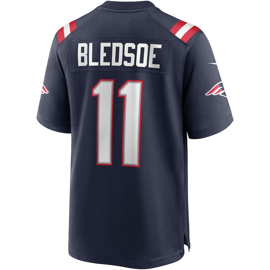 Men's New England Patriots Drew Bledsoe Nike Navy Game Retired Player Jersey - ujerseystore