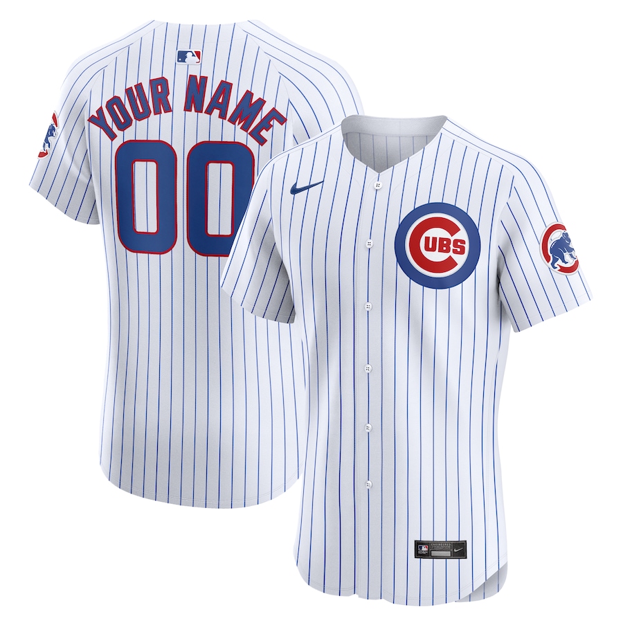 Men's Chicago Cubs Nike White Home Elite Custom Jersey - ujerseystore