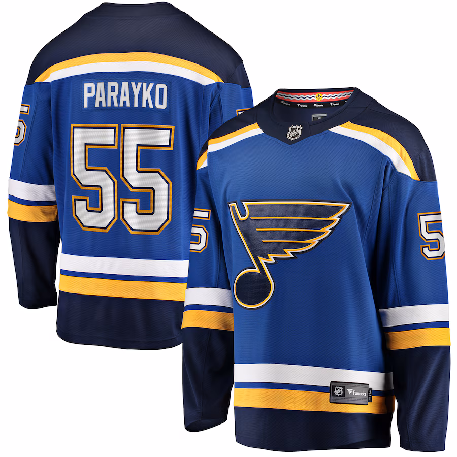 Men's St. Louis Blues Colton Parayko Fanatics Blue Home Breakaway Player Jersey - ujerseystore