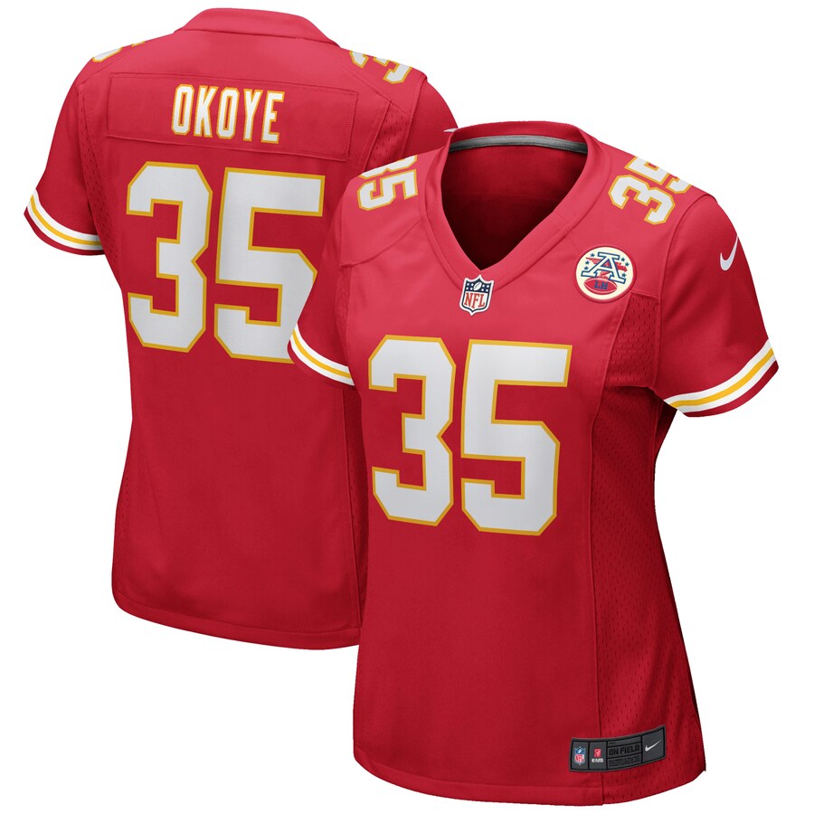 Women's Kansas City Chiefs Christian Okoye Nike Red Game Retired Player Jersey - ujerseystore