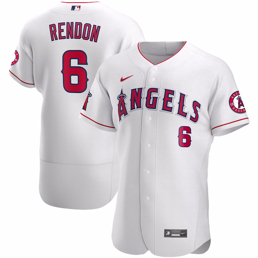 Men's Los Angeles Angels Anthony Rendon Nike White Authentic Player Jersey - ujerseystore