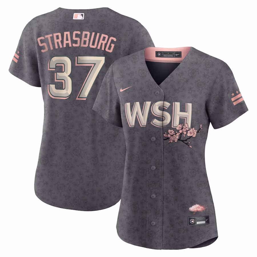 Women's Washington Nationals Stephen Strasburg Nike Gray City Connect Replica Player Jersey - ujerseystore