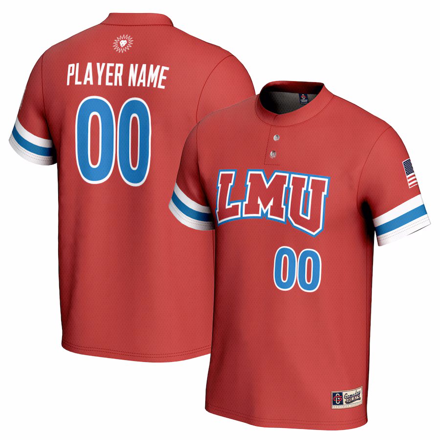 Loyola Marymount Lions GameDay Greats Unisex NIL Pick-A-Player Softball Lightweight Jersey - Crimson - ujerseystore