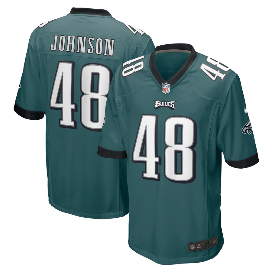Men's Philadelphia Eagles Patrick Johnson Nike Midnight Green Game Player Jersey - ujerseystore