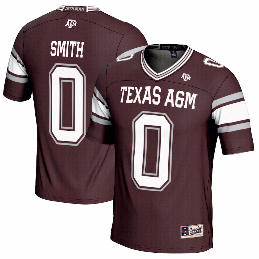 Ainias Smith Texas A&M Aggies GameDay Greats NIL Player Football Jersey - Maroon - ujerseystore