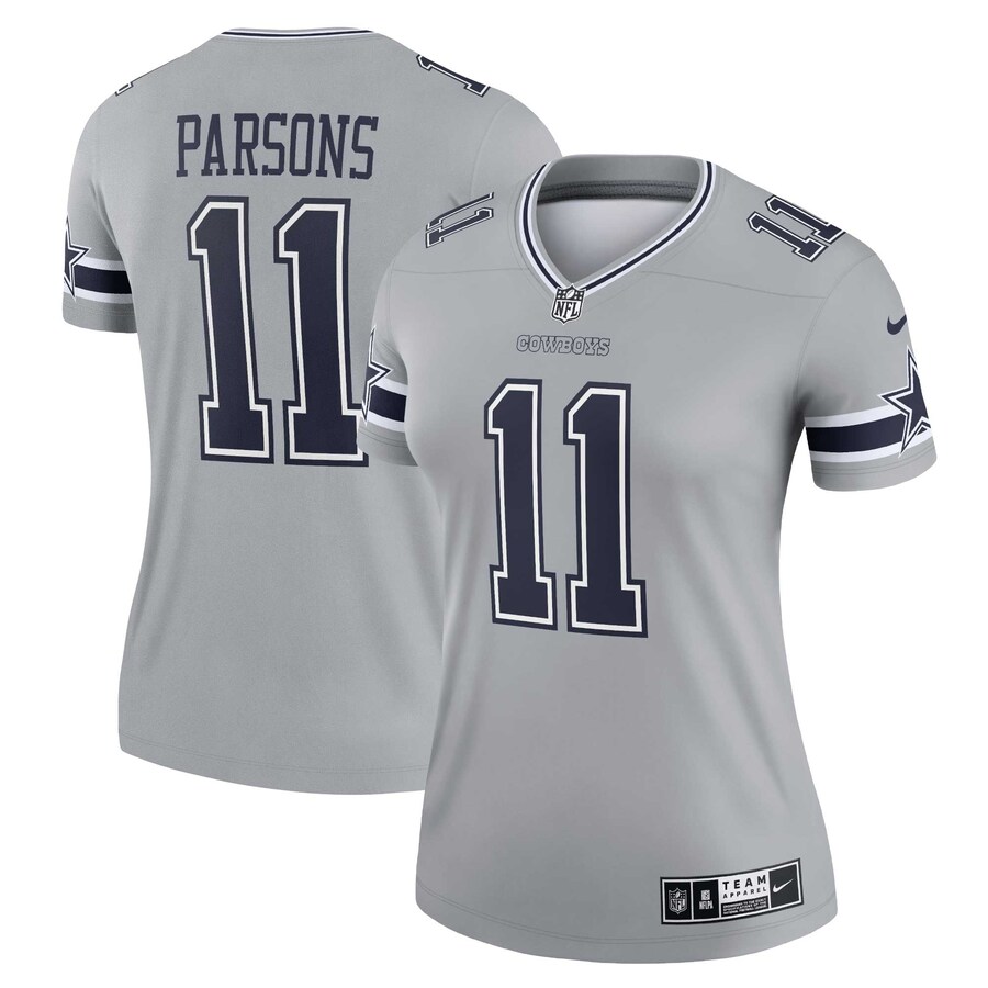 Women's Dallas Cowboys Micah Parsons Nike Silver Inverted Legend Jersey - ujerseystore