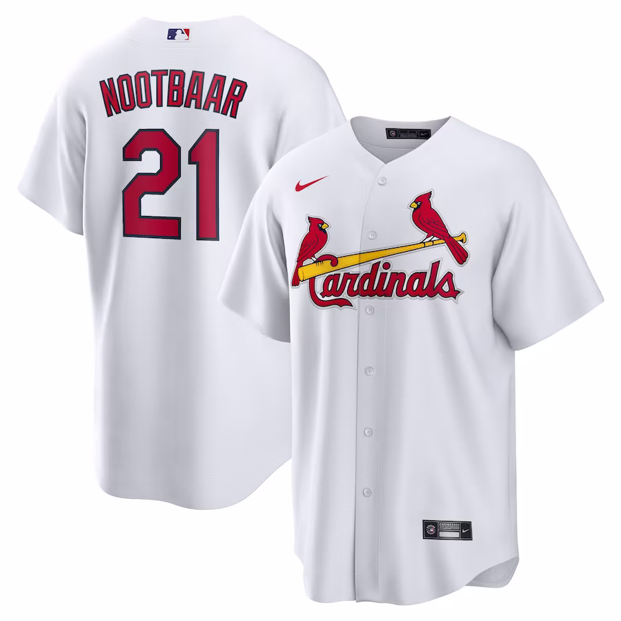 Men's St. Louis Cardinals Lars Nootbaar Nike White Home Replica Jersey - ujerseystore