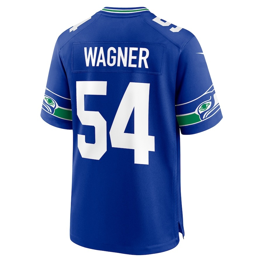 Men's Seattle Seahawks Bobby Wagner Nike Royal Throwback Player Game Jersey - ujerseystore