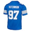 Youth Detroit Lions Aidan Hutchinson Nike Blue Team Player Game Jersey - ujerseystore