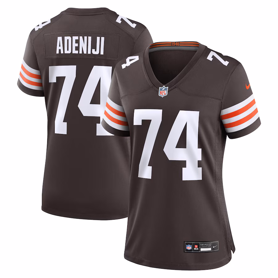 Women's Cleveland Browns Hakeem Adeniji Nike  Brown  Game Jersey - ujerseystore
