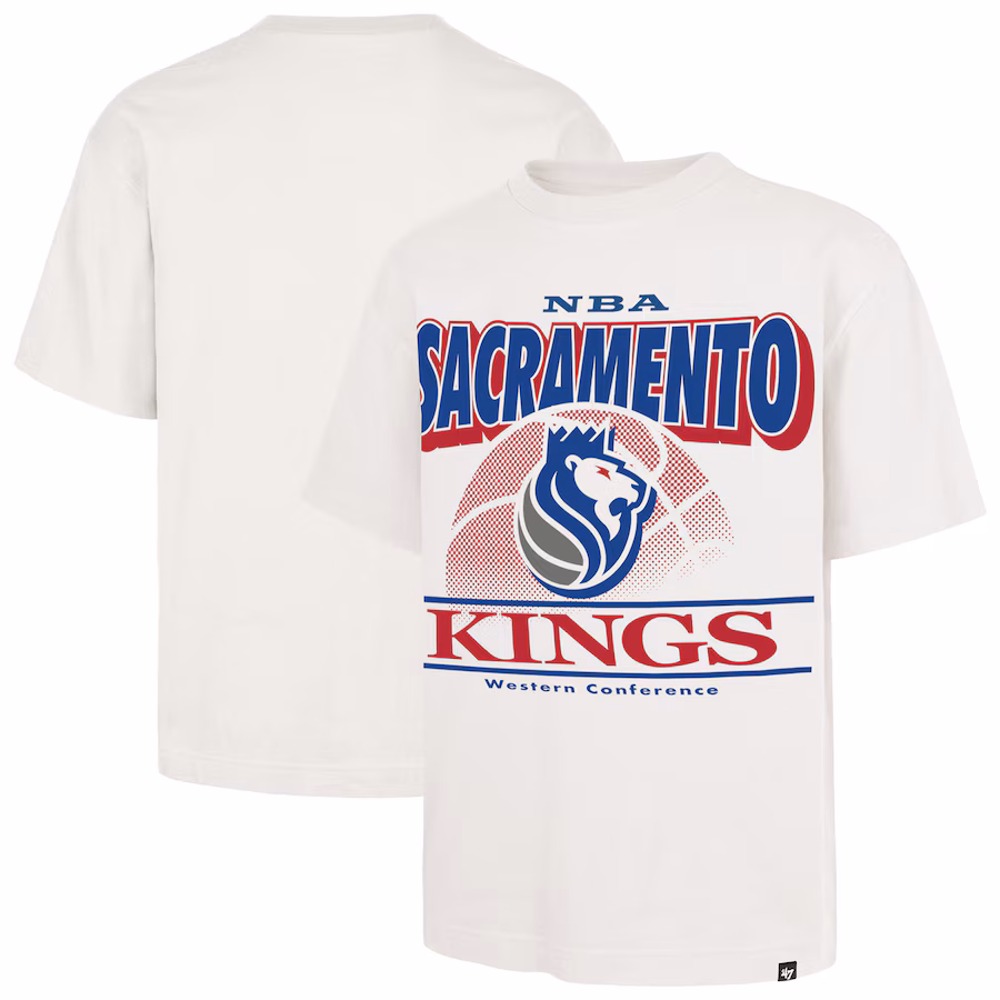Men's Sacramento Kings  '47 White City Edition Shifty Foundation T-Shirt - ujerseystore