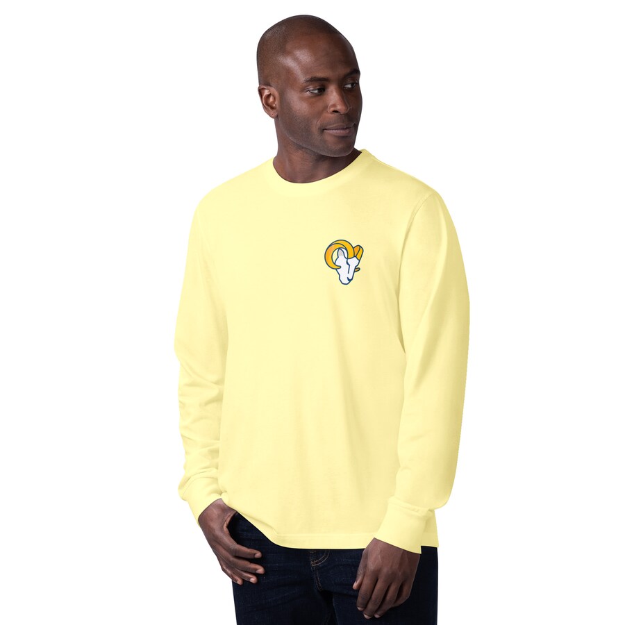 Men's Los Angeles Rams  Margaritaville Yellow Gametime Long Sleeve T-Shirt - ujerseystore
