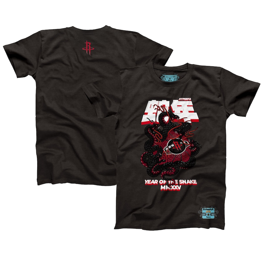 Unisex Houston Rockets NBALab x Hyperfly Heather Black Year of the Snake Lunar New Year Collection T-Shirt - ujerseystore