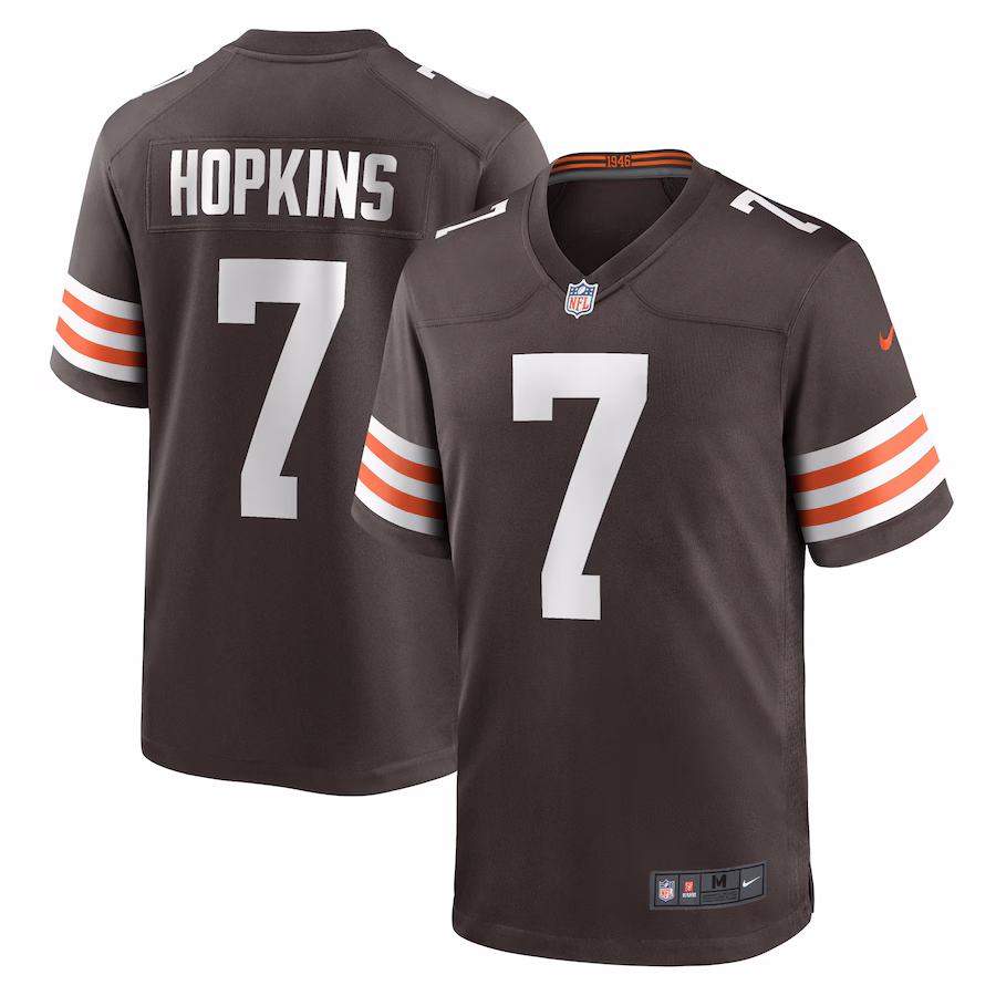 Men's Cleveland Browns Dustin Hopkins Nike  Brown Team Game Jersey - ujerseystore