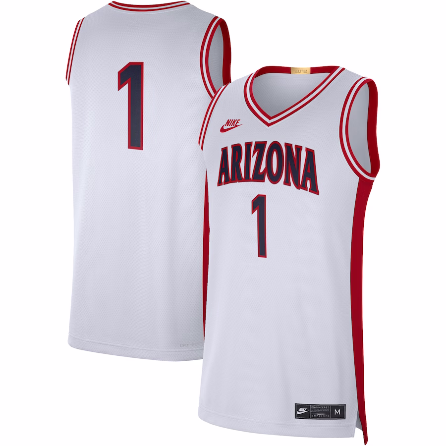#1 Arizona Wildcats Nike Limited Retro Jersey - White - ujerseystore