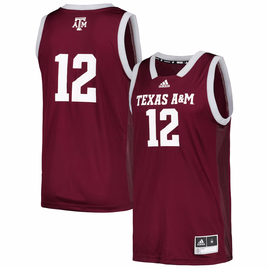 #12 Texas A&M Aggies adidas Team Swingman Jersey - Maroon - ujerseystore