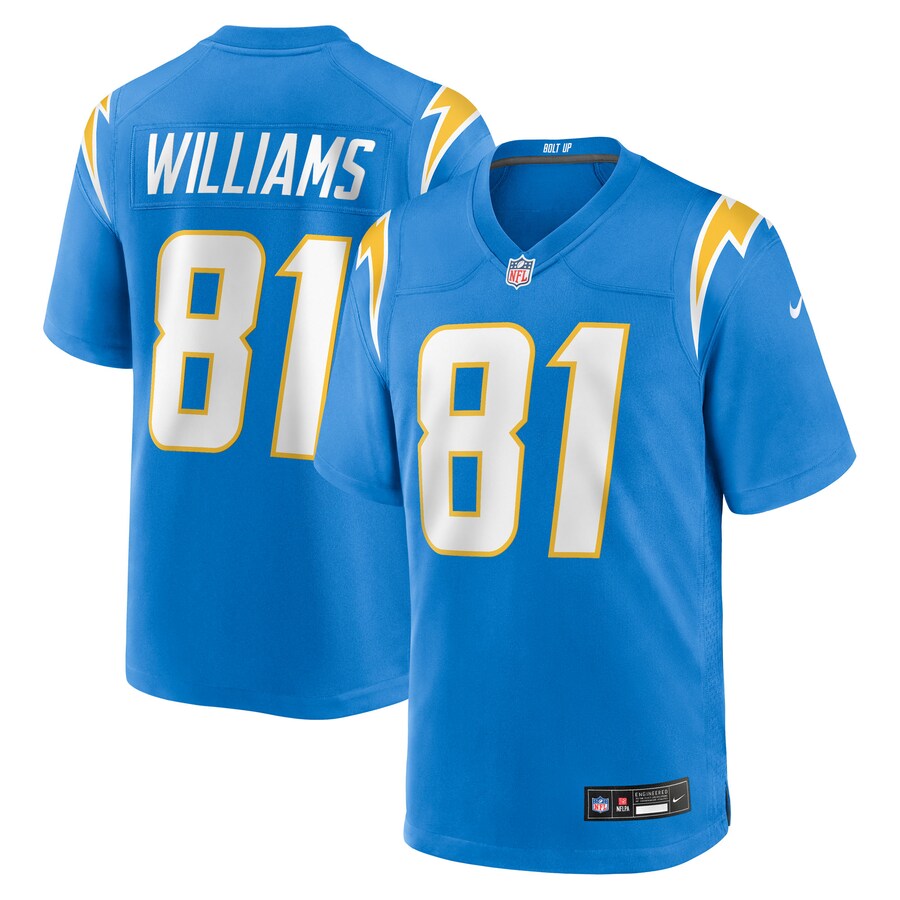 Men's Los Angeles Chargers Mike Williams Nike Powder Blue Team Game Jersey - ujerseystore