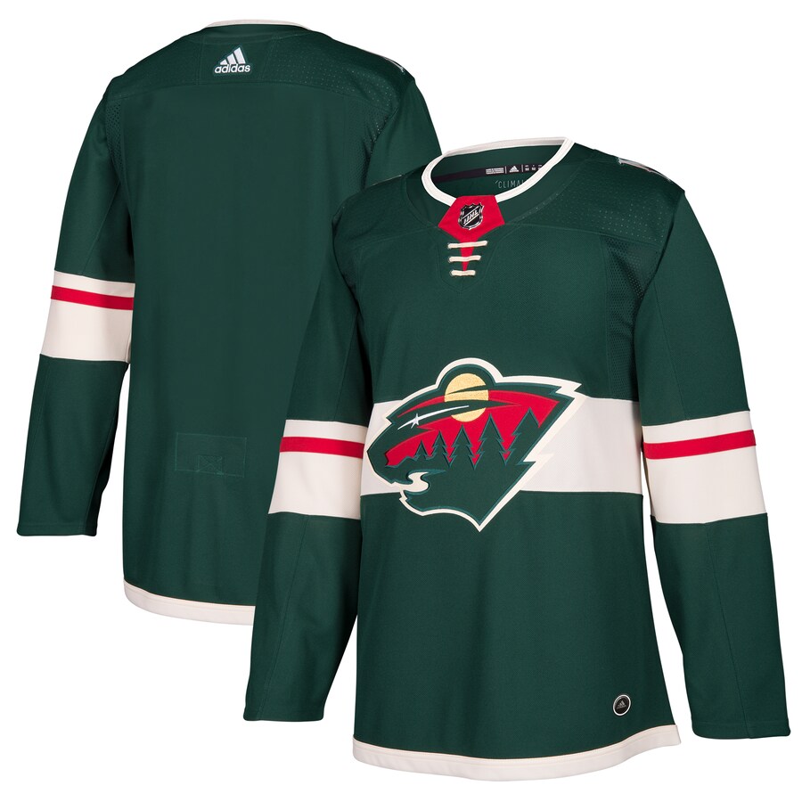 Men's Minnesota Wild adidas Green Home Authentic Blank Jersey - ujerseystore