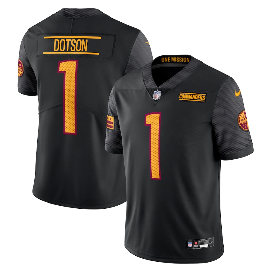 Men's Washington Commanders Jahan Dotson Nike Black Alternate Vapor Untouchable Limited Jersey - ujerseystore
