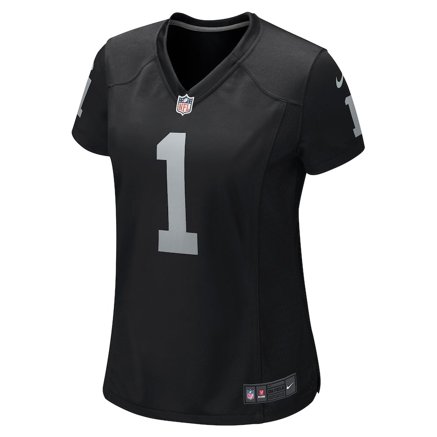 Women's Las Vegas Raiders Number 1 Mom Nike Black Game Jersey - ujerseystore