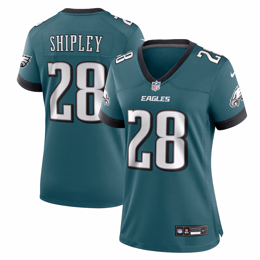 Women's Philadelphia Eagles Will Shipley Nike Midnight Green Team Game Jersey - ujerseystore