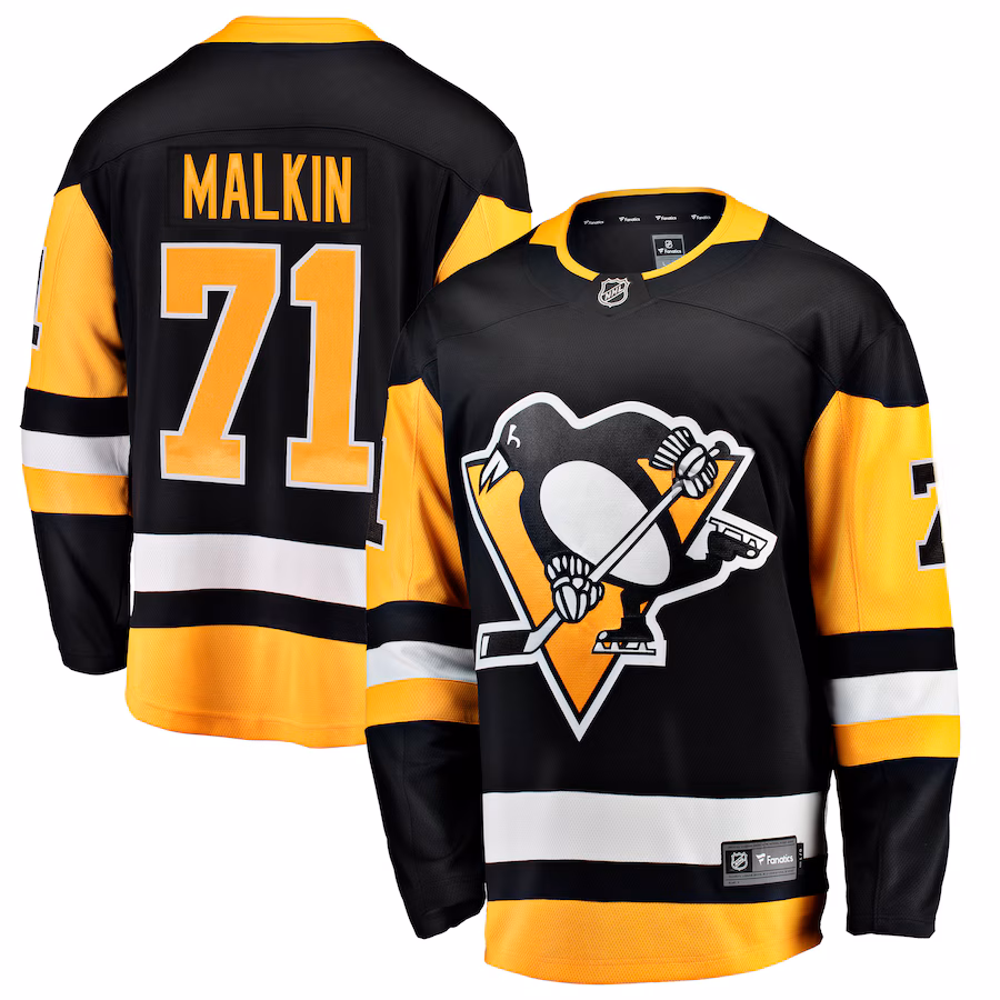 Men's Pittsburgh Penguins Evgeni Malkin Fanatics Black Home Breakaway Jersey - ujerseystore