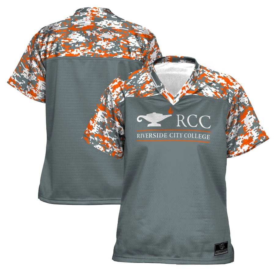 Women's ProSphere  Gray RCC Tigers Camo Football Jersey - ujerseystore
