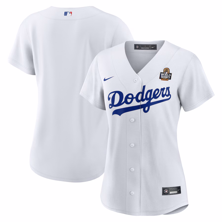 Women's Los Angeles Dodgers Nike White 2024 World Series Home Replica Jersey - ujerseystore