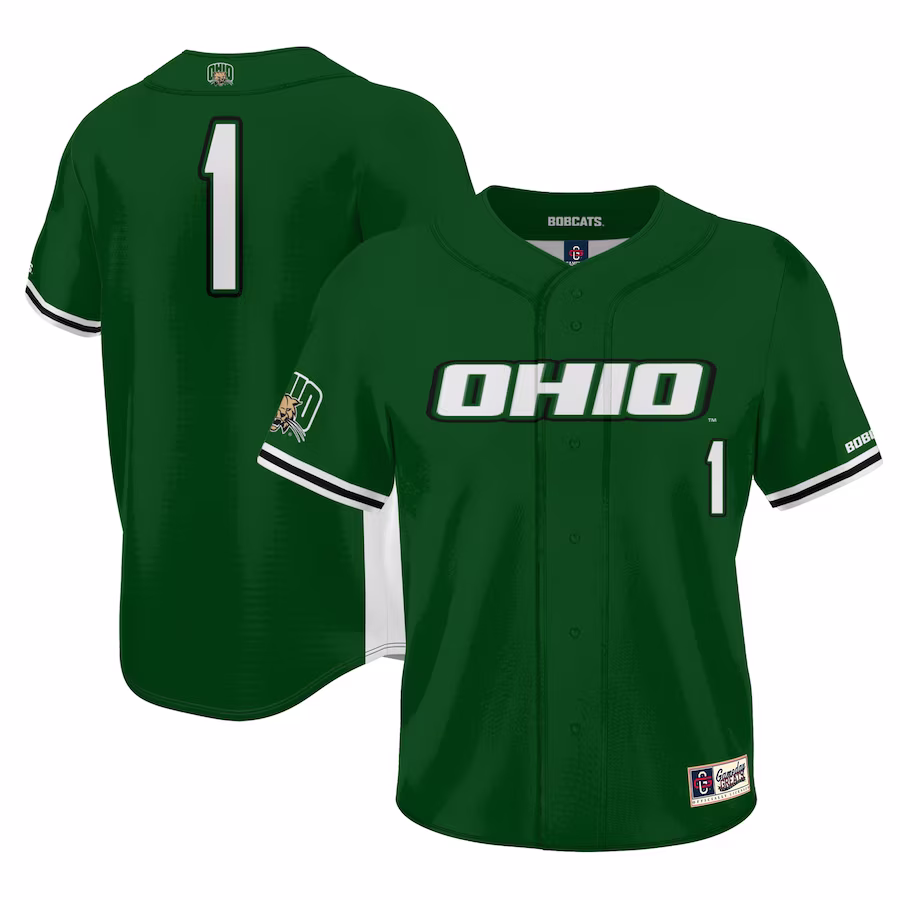 #1 Ohio Bobcats GameDay Greats Lightweight Baseball Jersey - Green - ujerseystore