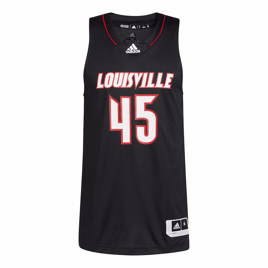 #45 Louisville Cardinals adidas Swingman Jersey - Black - ujerseystore