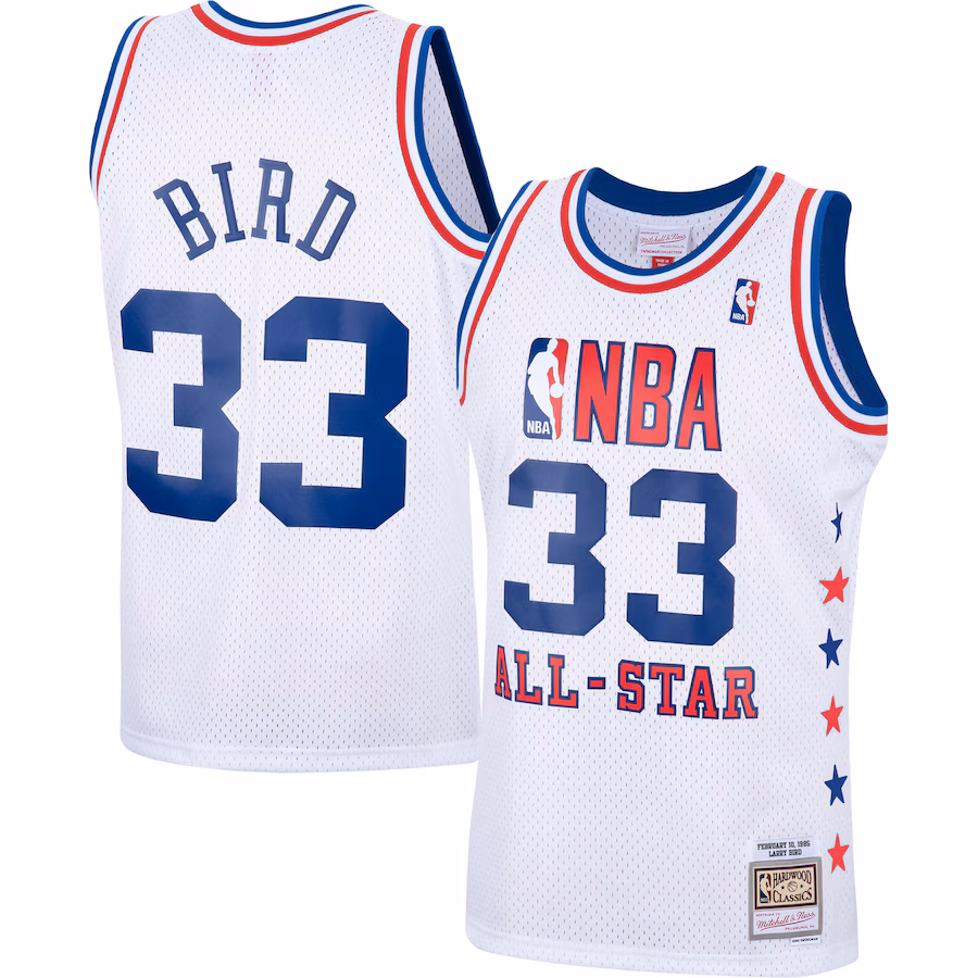 Men's Eastern Conference Larry Bird Mitchell & Ness White 1985 NBA All-Star Game Swingman Jersey - ujerseystore
