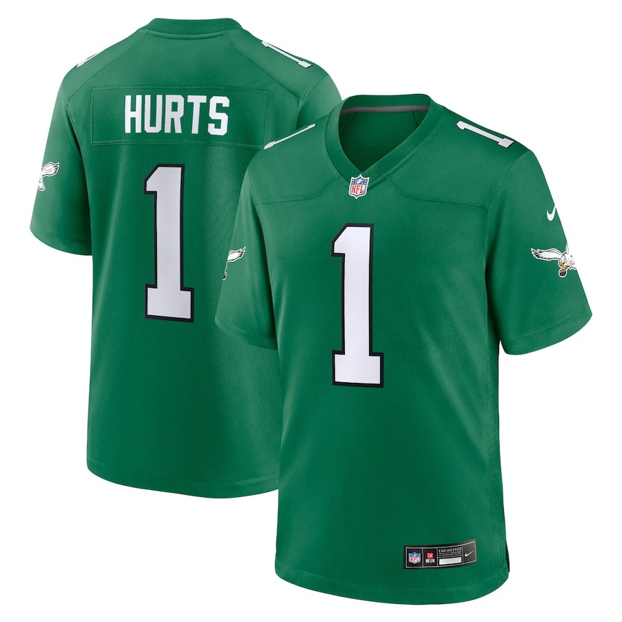 Men's Philadelphia Eagles Jalen Hurts Nike Kelly Green Alternate Game Player Jersey - ujerseystore