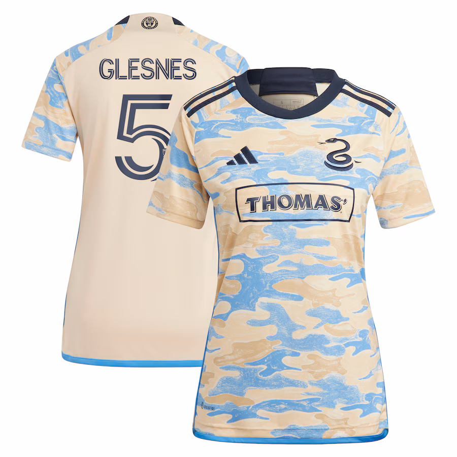 Women's Philadelphia Union Jakob Glesnes adidas Tan 2023 For Philly Replica Jersey - ujerseystore