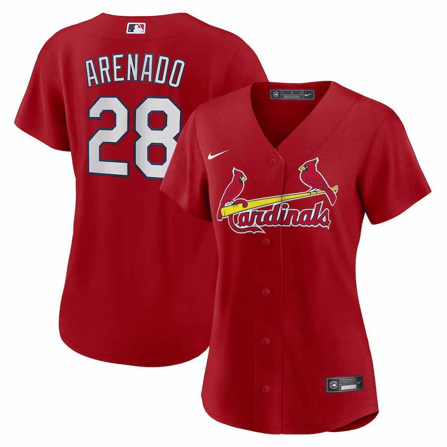 Women's St. Louis Cardinals Nolan Arenado Nike Red Alternate Replica Player Jersey - ujerseystore