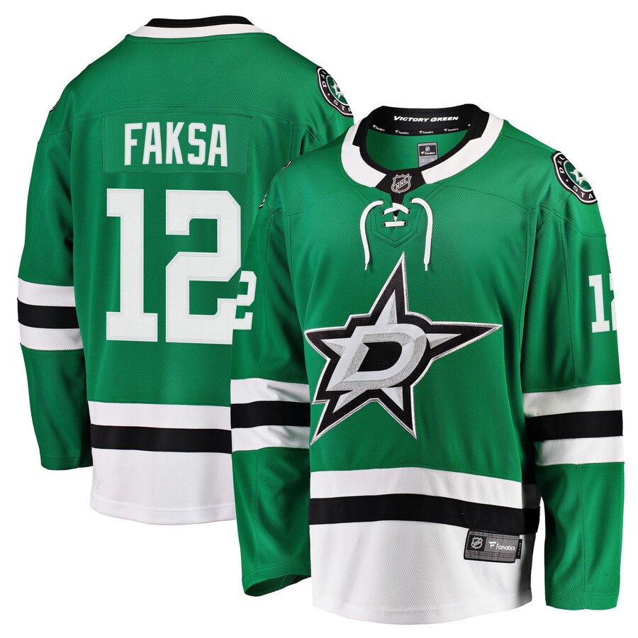 Men's Dallas Stars Radek Faksa Fanatics Branded Kelly Green Breakaway Jersey - ujerseystore