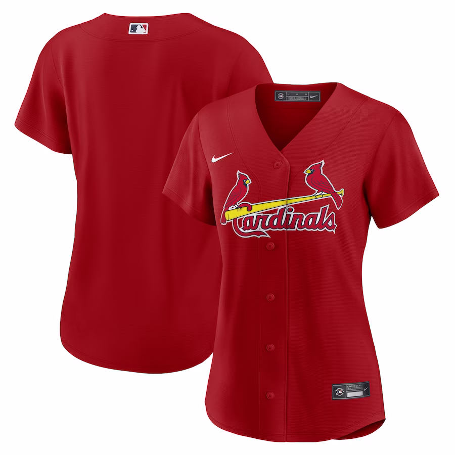 Women's St. Louis Cardinals Nike Red Alternate Replica Team Jersey - ujerseystore
