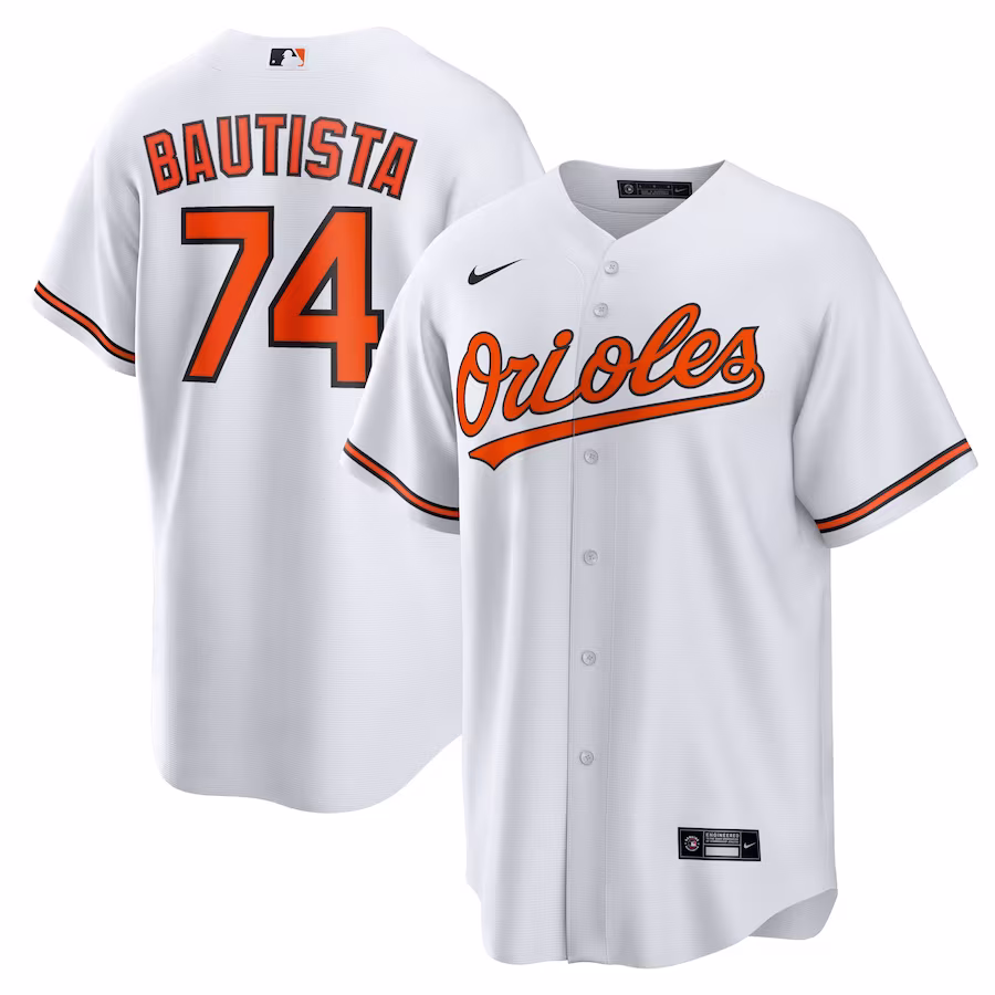 Men's Baltimore Orioles Felix Bautista Nike White Replica Player Jersey - ujerseystore