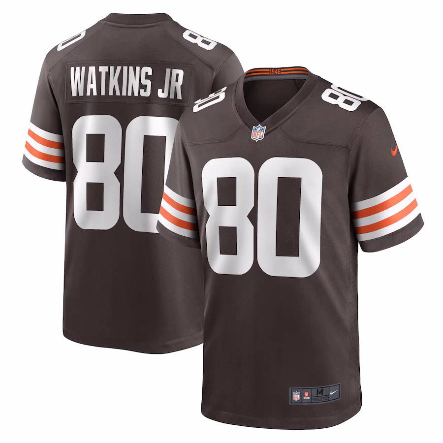Men's Cleveland Browns Austin Watkins Jr. Nike  Brown Team Game Jersey - ujerseystore