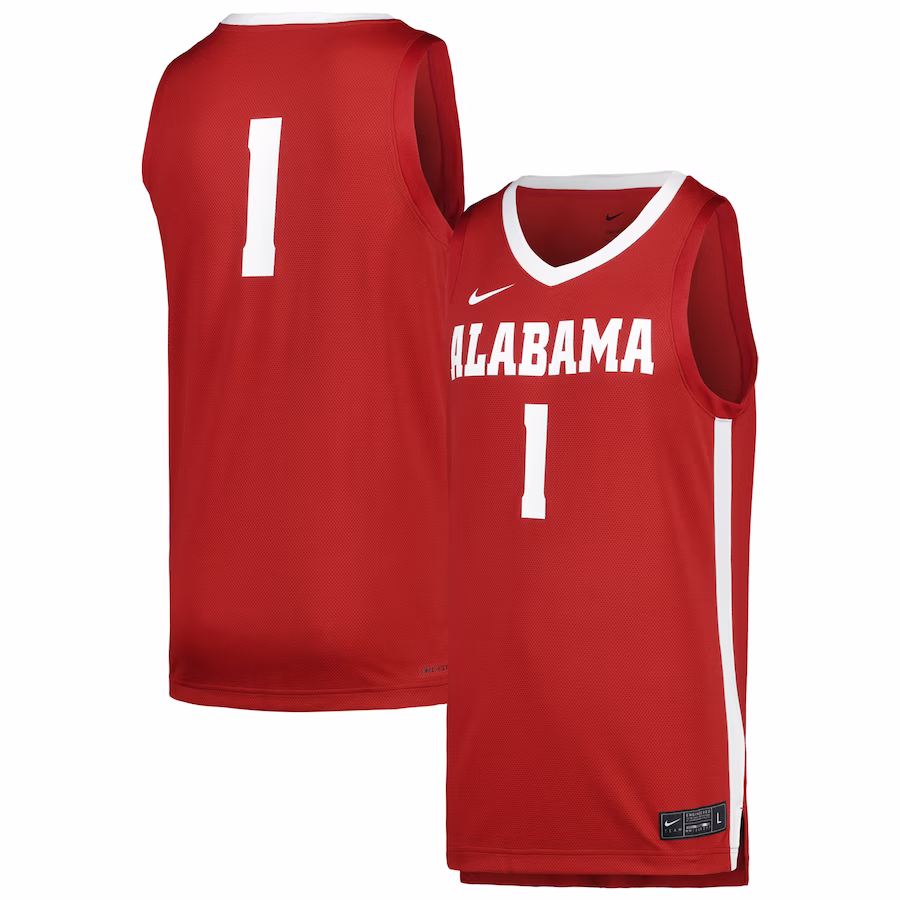 #1 Alabama Crimson Tide Nike Replica Jersey - Crimson - ujerseystore