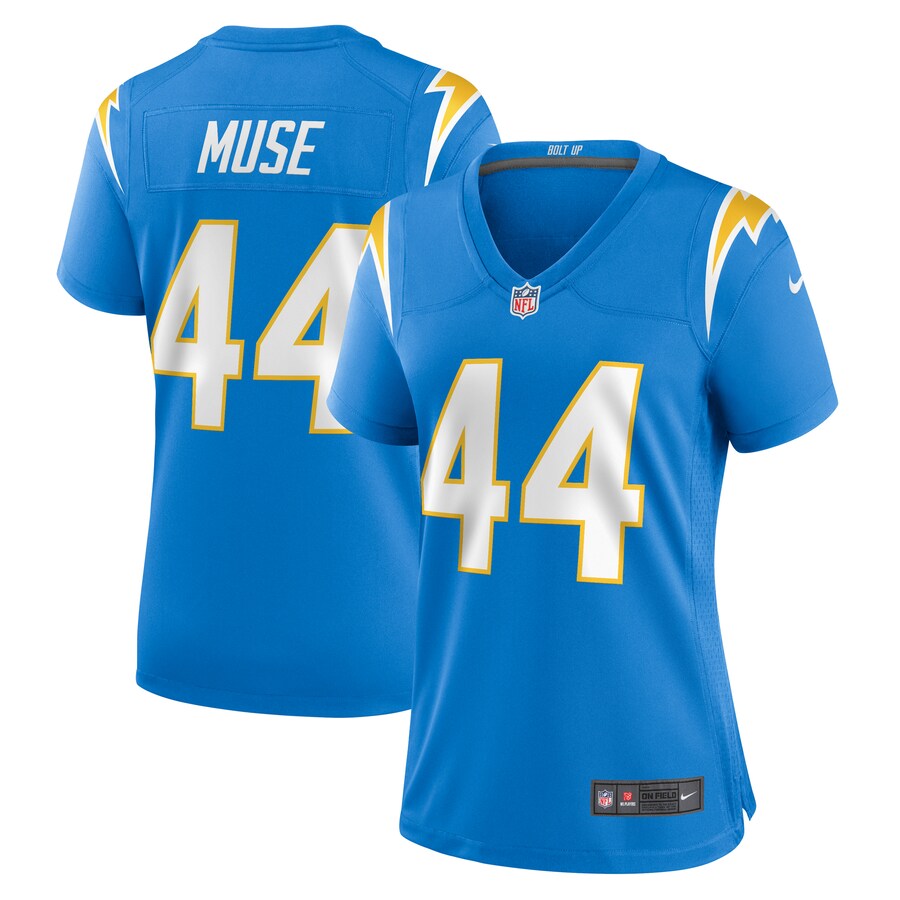 Women's Los Angeles Chargers Tanner Muse Nike  Powder Blue Team Game Jersey - ujerseystore