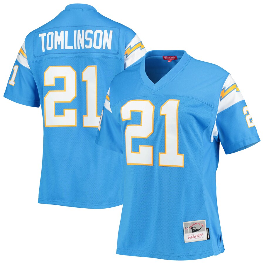 Women's Los Angeles Chargers LaDainian Tomlinson Mitchell & Ness Powder Blue Legacy Replica Player Jersey - ujerseystore