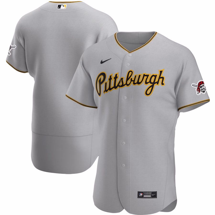 Men's Pittsburgh Pirates Nike Gray Road Authentic Team Jersey - ujerseystore