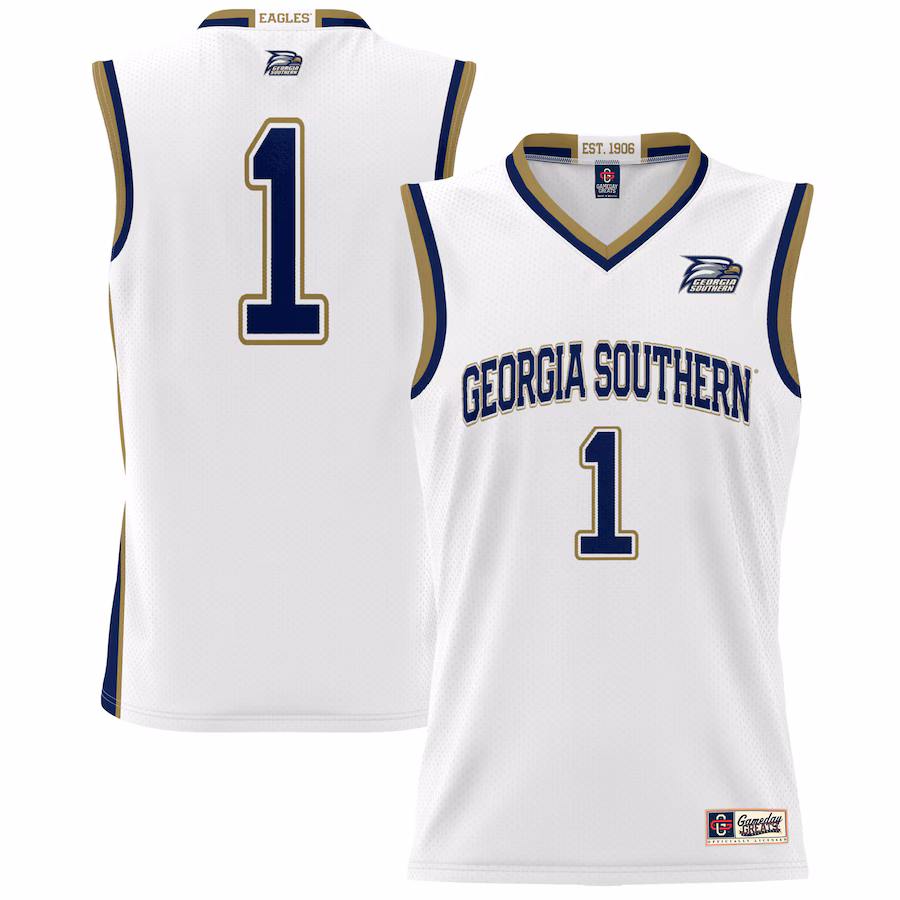 Youth GameDay Greats #1 White Georgia Southern Eagles Lightweight Basketball Jersey - ujerseystore