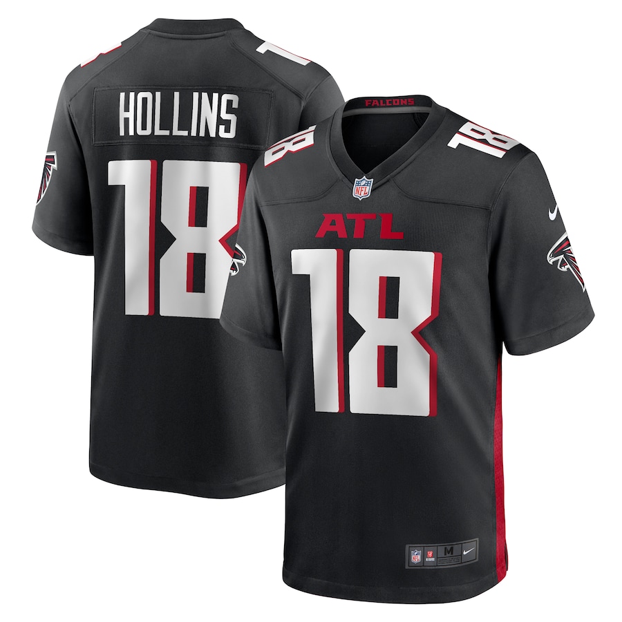Men's Atlanta Falcons Mack Hollins Nike Black Game Player Jersey - ujerseystore
