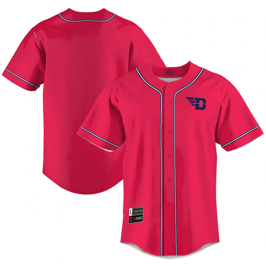 Men's GameDay Greats  Red Dayton Flyers  Lightweight Baseball Jersey - ujerseystore